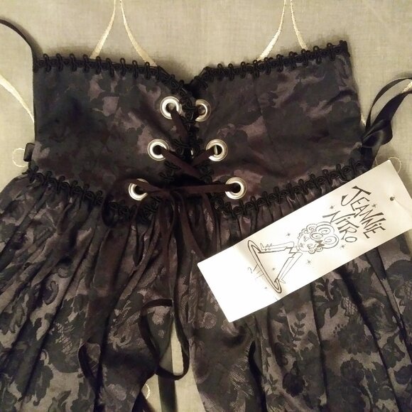 Vintage Jeannie Nitro With Tag Brocade Skirt, Pointy Witchy Goth Vampire Small - Picture 14 of 16